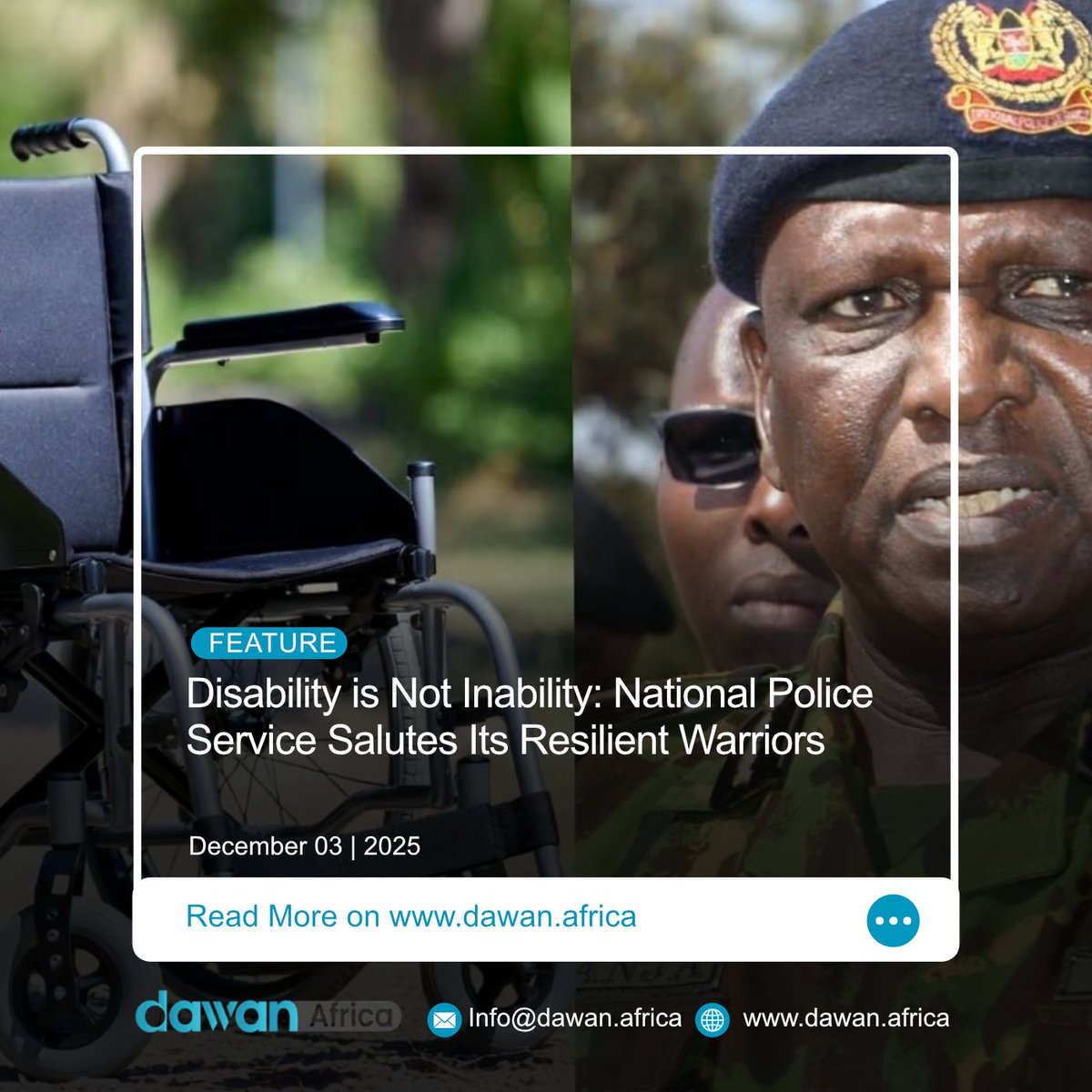 DawanAfrica's tweet image. Disability is Not Inability: National Police Service Salutes Its Resilient Warriors

Read More: shorturl.at/ehxit