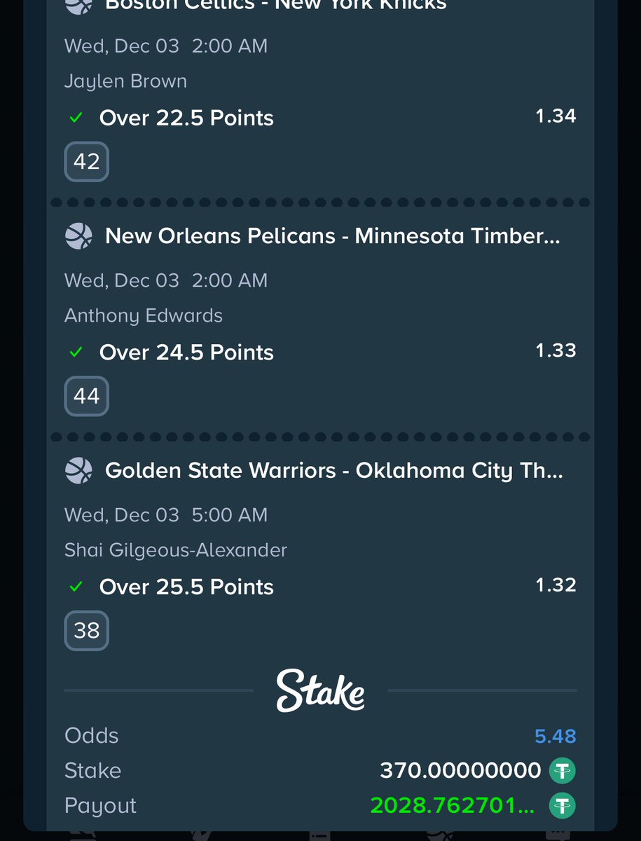 BOOMGRATULATIONS ✅✅✅✅✅

NBA bet won ✅✅✅✅

Join stake if you haven’t stake.com/?c=f213c5ba25&…

Promo code banks 

Telegram t.me/MrBanksFreeCha…

Get stake app via getstake.it/i/mrbanksapp

Visit mrbankstips247.com for more tips 

Plenty more where this came from 🫶🏼