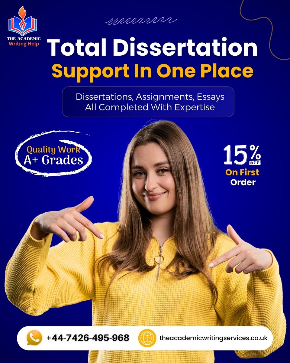 academicagencey's tweet image. 🎓 Complete Dissertation Support at One Place ✨

📞 Contact us:
🟢 📱 wa.me/+447426495968

#DissertationSupport #AcademicHelp
