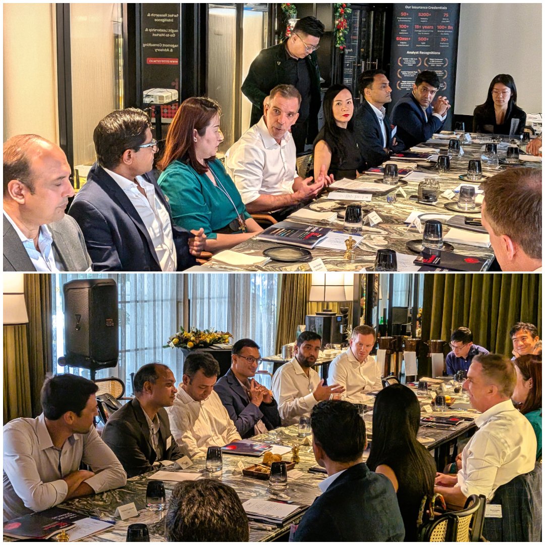 Coforge_Tech's tweet image. Great discussions at our Insurance Roundtable in Singapore with @ecosystm360 and @ServiceNow.

Industry leaders reflected on scaling AI, modernisation, GCCs, and smarter, AI-driven insurance.

Grateful to all who joined and shared insights.

#Insurance #AI #CoforgeCIMS