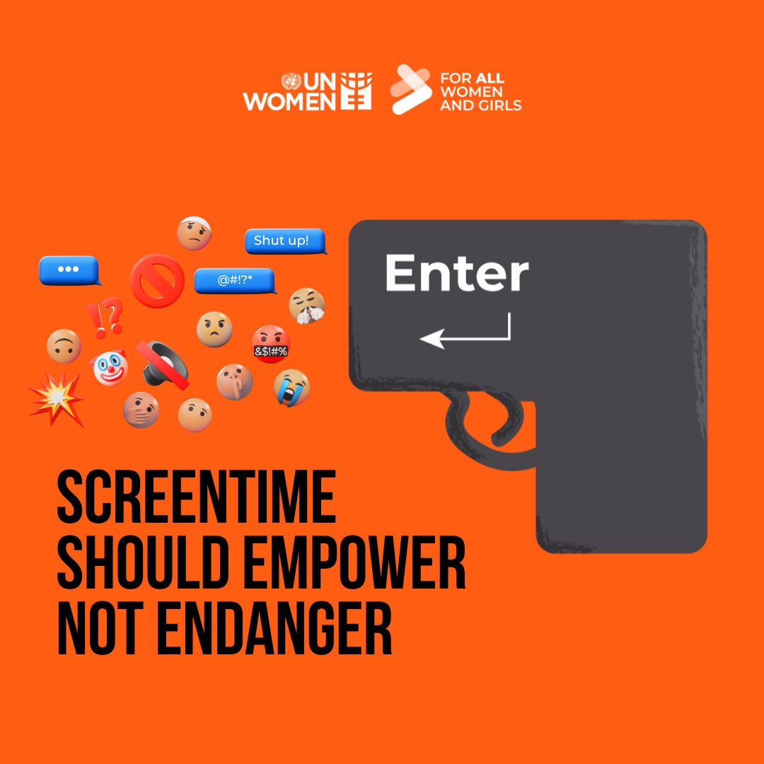 SCREENTIME SHOULD EMPOWER, NOT ENDANGER.

Digital VAWG turns the "Enter" key into a weapon, with devastating consequences: psychological harm, coercive control &amp; offline violence. It actively silences women's voices, undermining democracy.

We must act. #EndDigitalVAWG

#NoExcuse