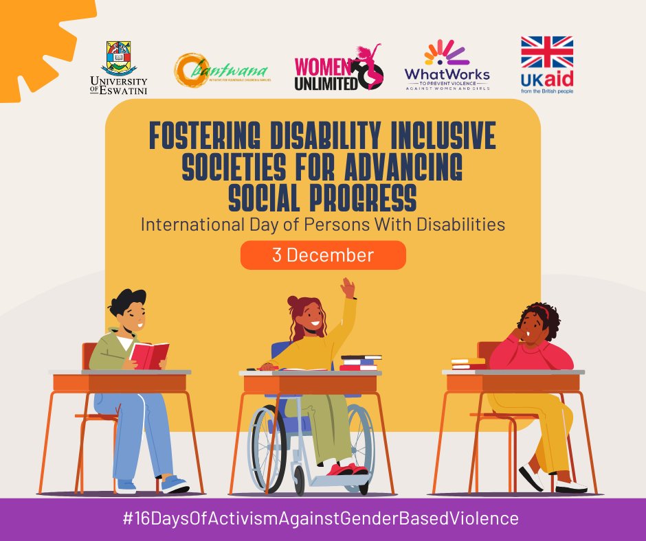 Today on #IDPD, <a href="/WomenUnlimited3/">Women Unlimited eSwatini (Swaziland)</a> stands with women, girls &amp; persons with disabilities who face discrimination, exclusion &amp; GBV. They are disproportionately affected due to barriers in reporting &amp; access to justice.We commit to inclusive, accessible, survivor-centred spaces.
