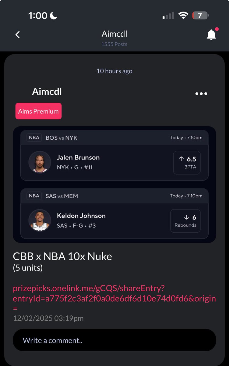 cdl_aim's tweet image. $500 to 8 random followers who: LIKES + RTs🤑

PREMIUM CASHED A PRIZEPICKS 4 MAN NUKE FOR $600k😳

🚨𝟳𝟬% 𝗢𝗙𝗙 𝗣𝗥𝗘𝗠𝗜𝗨𝗠 𝗟𝗜𝗡𝗞
👉🏽fanbasis.com/cdl_aim

#GamblingX #PrizePicks #AimsHQ #GamblingTwitter #GamblingCommunity