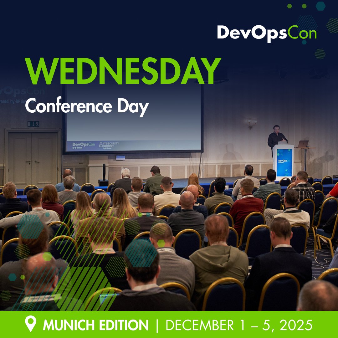 devops_con's tweet image. 🚀 Happy Wednesday from #DevOpsCon Munich!

We’re kicking off the second conference day with more big ideas, more technical depth, and more inspiring sessions that push #DevOps into the future.

🔭 Discover what’s happening today: f.mtr.cool/hpbgcmxzxu

 #KubernetesEcosystem…