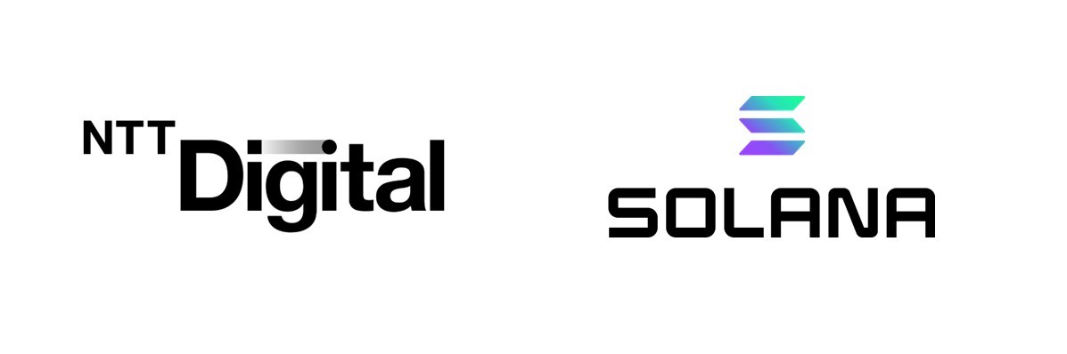 NTT Digital and Solana logos