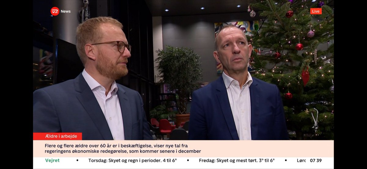 Utrolig positivt for #dkbiz og #dkøko, at flere og flere seniorer bliver ved med at arbejde! Det slår den nye økonomiske redegørelse endnu engang fast. Vi bør indføre en “omvendt Arne”-belønning til seniorerne for at holde på endnu flere, foreslog jeg på <a href="/tv2newsdk/">TV 2 NEWS</a> til morgen