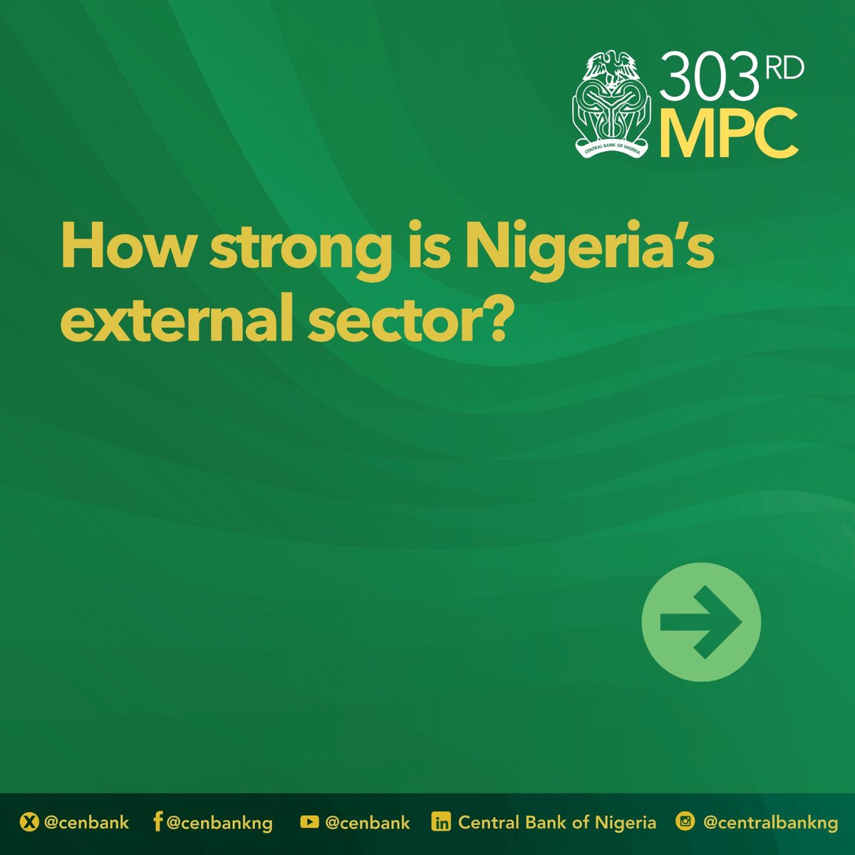 cenbank's tweet image. Additional insights from the 303rd MPC Decisions.

Kindly visit the CBN website to read more : cbn.gov.ng/Out/2025/CCD/F…

#MPC
#CBN