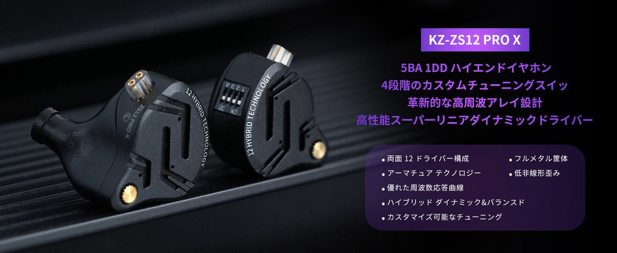 KZ ZS12 PRO X 🥰プロモーション価格：6900 ✨4段階のカスタム