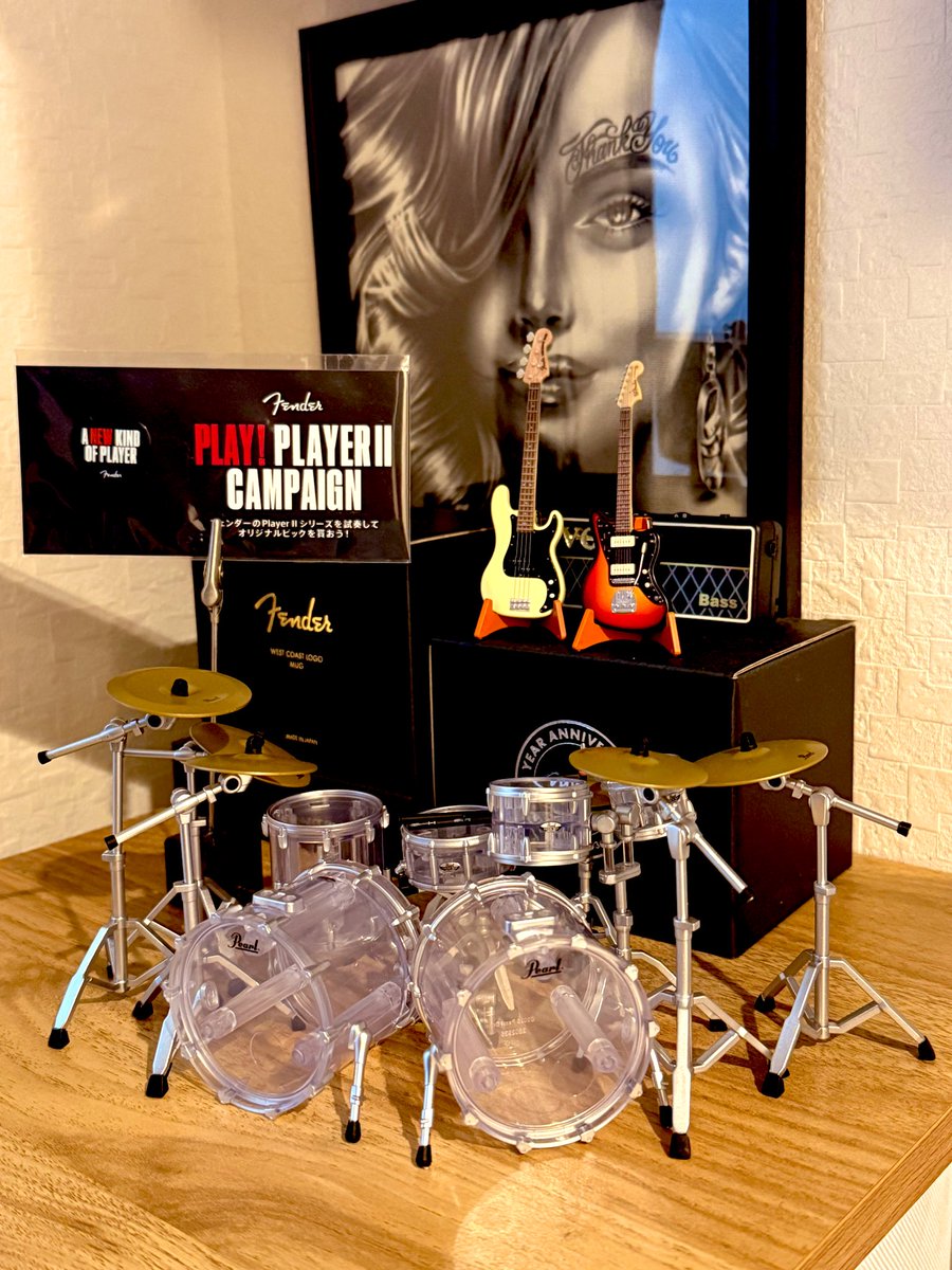 AmNcis2022's tweet image. やっと揃ったー
イケシブにガチャガチャありました😊
#Perl
#ミニチュアコレクション2
#Fender
 #イケシブ