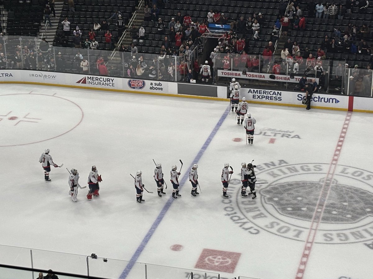 Every Capitals player waited to shake Kopi’s hand after tonight’s game. Ovi led the line. 

Very cool moment. Props to Ovi and the Caps.