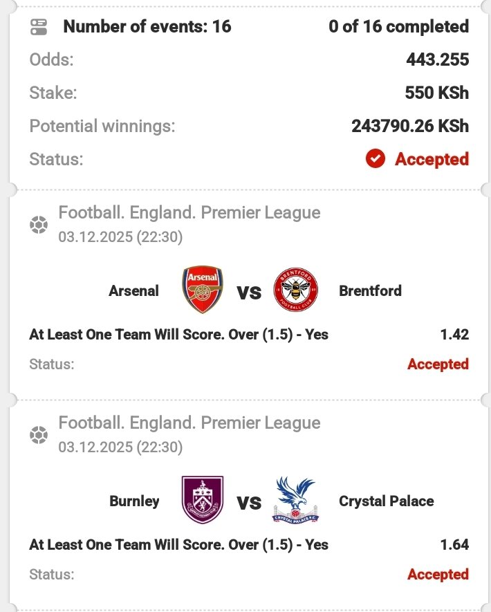 chronicle_tips's tweet image. 💥TOPBET 💥💥💥💥
⚡️⚡️AT LEAST ONE TEAM TO  SCORE⚡️⚡️
🔐443 ODDS
     Register TOPBET here🔰🔰🔰
CLICK📲
  tinyurl.com/TOPBET-DBO
#PROMOCODE 📲 DBO 
      #TOPBET CODE 📲ZE47V
App LinK: tinyurl.com/APP-TOPBET-DBO