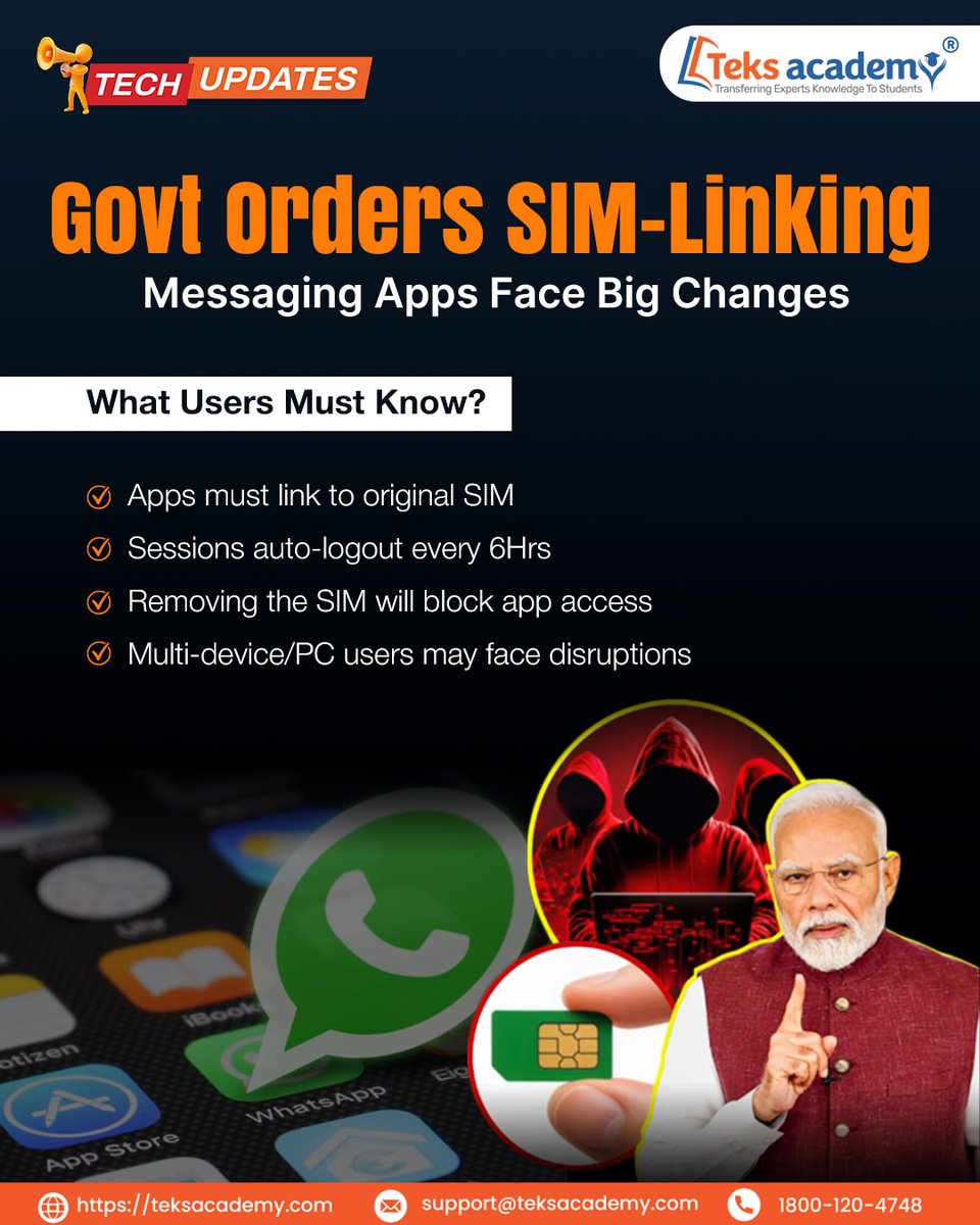 TeksAcademy's tweet image. 🚨 𝐁𝐢𝐠 𝐓𝐞𝐜𝐡 𝐂𝐡𝐚𝐧𝐠𝐞 𝐀𝐥𝐞𝐫𝐭!
#SIMLingking #indiannews #TechUpdate #DigitalIndia #MessagingApps #WhatsAppUpdate #cybersecuritytraining #technews #IndiaTech #teksacademy #AppSecurity #DigitalSafety #datasciencecoursewithplacements #TechTraining #courses