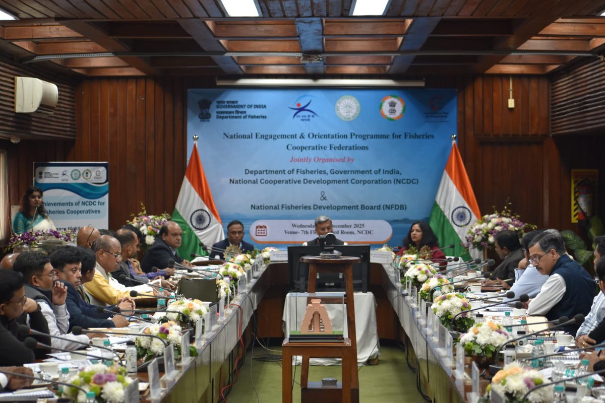 FisheriesGoI's tweet image. Ms. Neetu Kumari Prasad, Joint Secretary (Marine Fisheries), Department of Fisheries, Government of India, addressed the National Engagement &amp;amp; Orientation Programme for Fisheries Cooperative Federations, jointly organized by NCDC, NFDB and Department of Fisheries at NCDC, New…