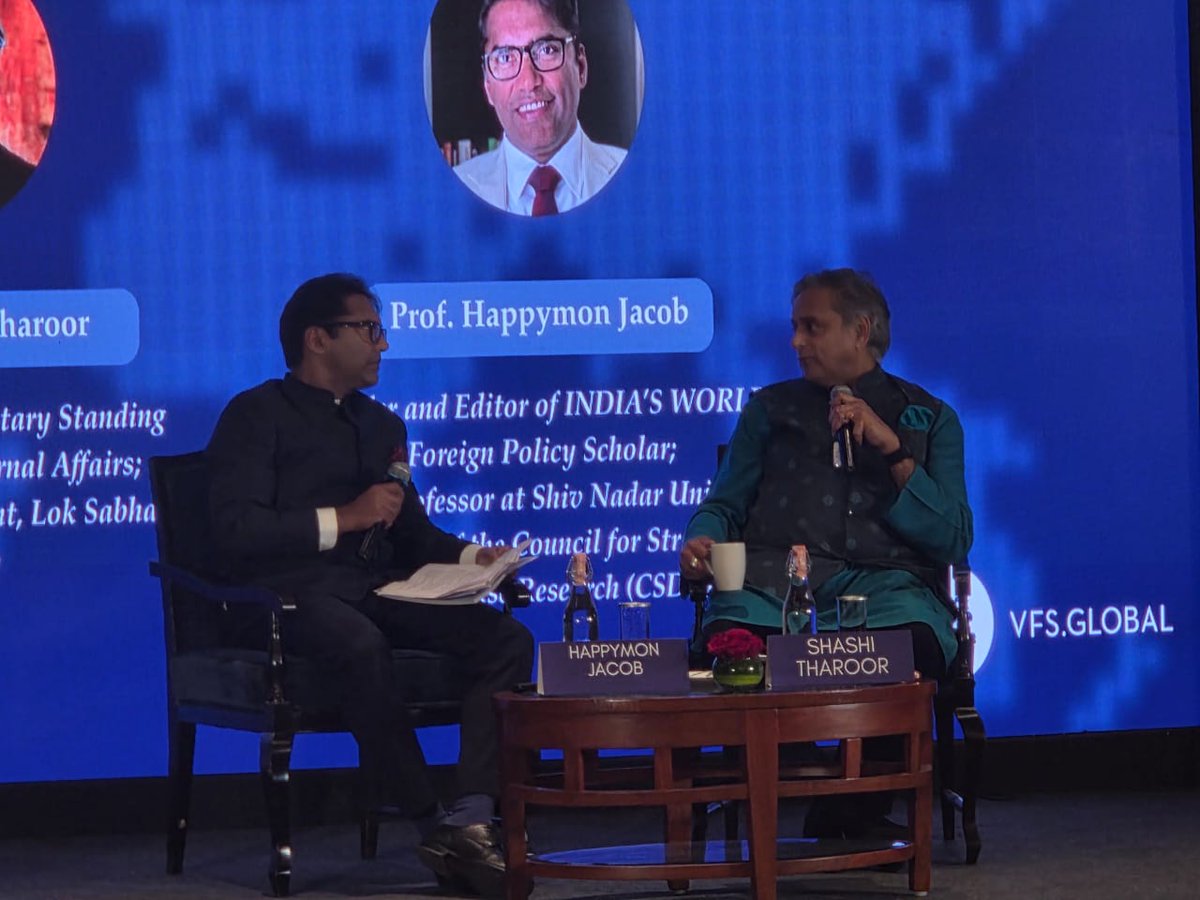 Dr. <a href="/ShashiTharoor/">Shashi Tharoor</a>  in conversation with Prof <a href="/HappymonJacob/">Happymon Jacob</a>
