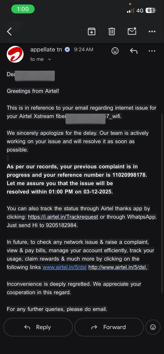 xyzabc123000000's tweet image. WTF is wrong with @airtelindia @Airtel_Presence @airtelnews past 4 days no response for my ticket and technical team was closing my ticket without my confirmation and I was keep reopening it and #airtel gave me a assurance to fix this by today 1pm but didn’t #worstservice