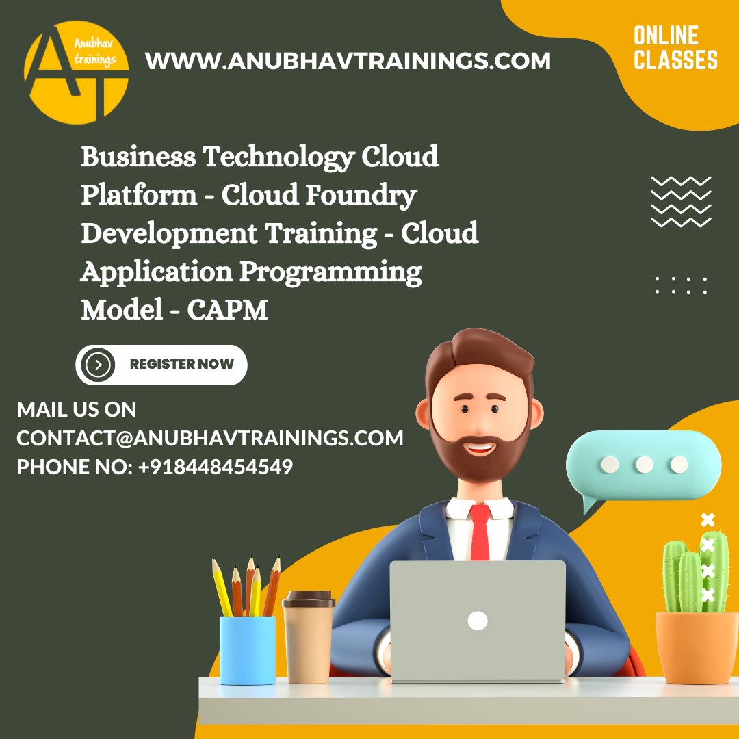 Awasthi1Vedika's tweet image. SAP BTP CAPM Training by Anubhav Training
#anubhavtrainings #onlinetrainingprogram #sapcourse #btp #capm
Mail us at contact@anubhavtrainings.com
Website: anubhavtrainings.com
Phone No: +918448454549