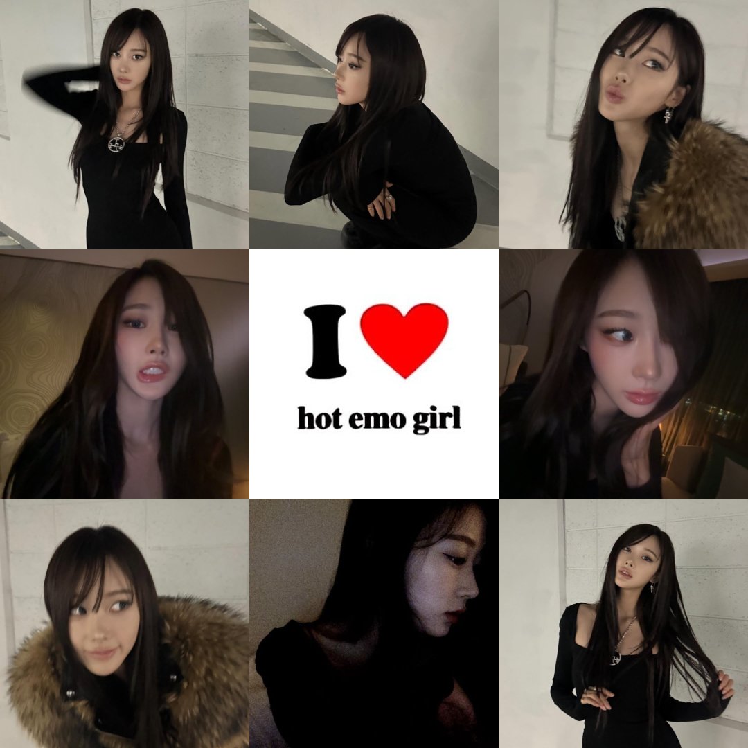 uchgaeri's tweet image. i love my hot emo girl