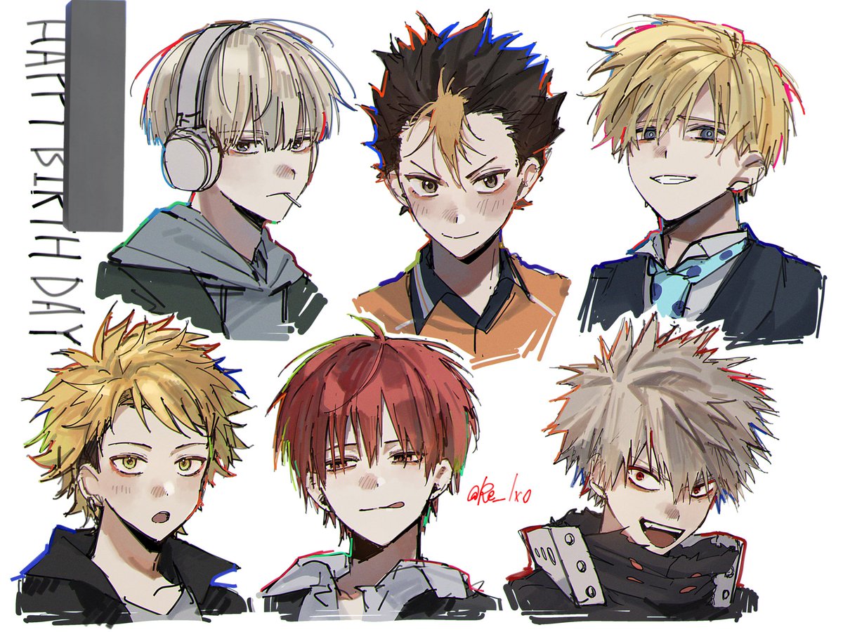 妹が誕生日だったので推しいっぱい描いた˙𐃷˙