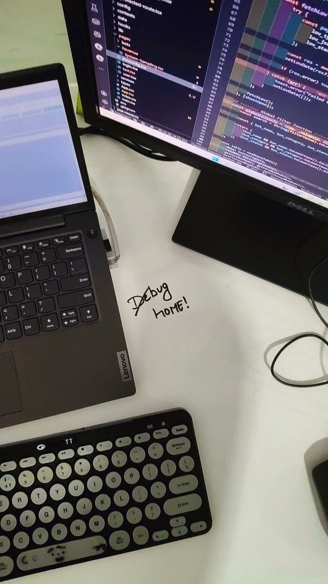 Divyans19896602's tweet photo. DEBUG HOME ❌ BUG HOME ✅

Finally found inner peace 🧘‍♂️💻

#Debugging #BugFree #DeveloperLife #ProgrammerHumor #CodingMemes #DebugHome #DevHumor #CleanCode #100DaysOfCode https://t.co/DTgHvIbB2Y