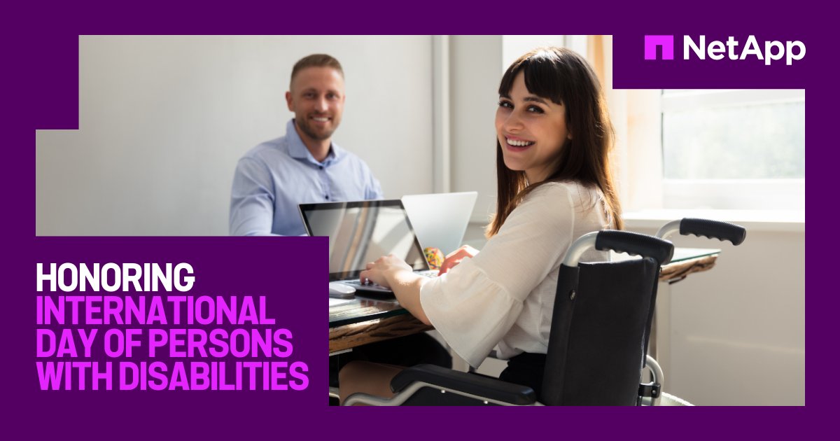 LifeAtNetApp's tweet image. On #IDPWD, we at @NetApp reaffirm our commitment to accessibility, equity &amp;amp; belonging. Through NetAbled, we champion the strengths each individual brings to our workplace. Discover how our EBRGs champion inclusion: bit.ly/3SJySHm

#NetApp #WhyNetApp #LifeAtNetApp