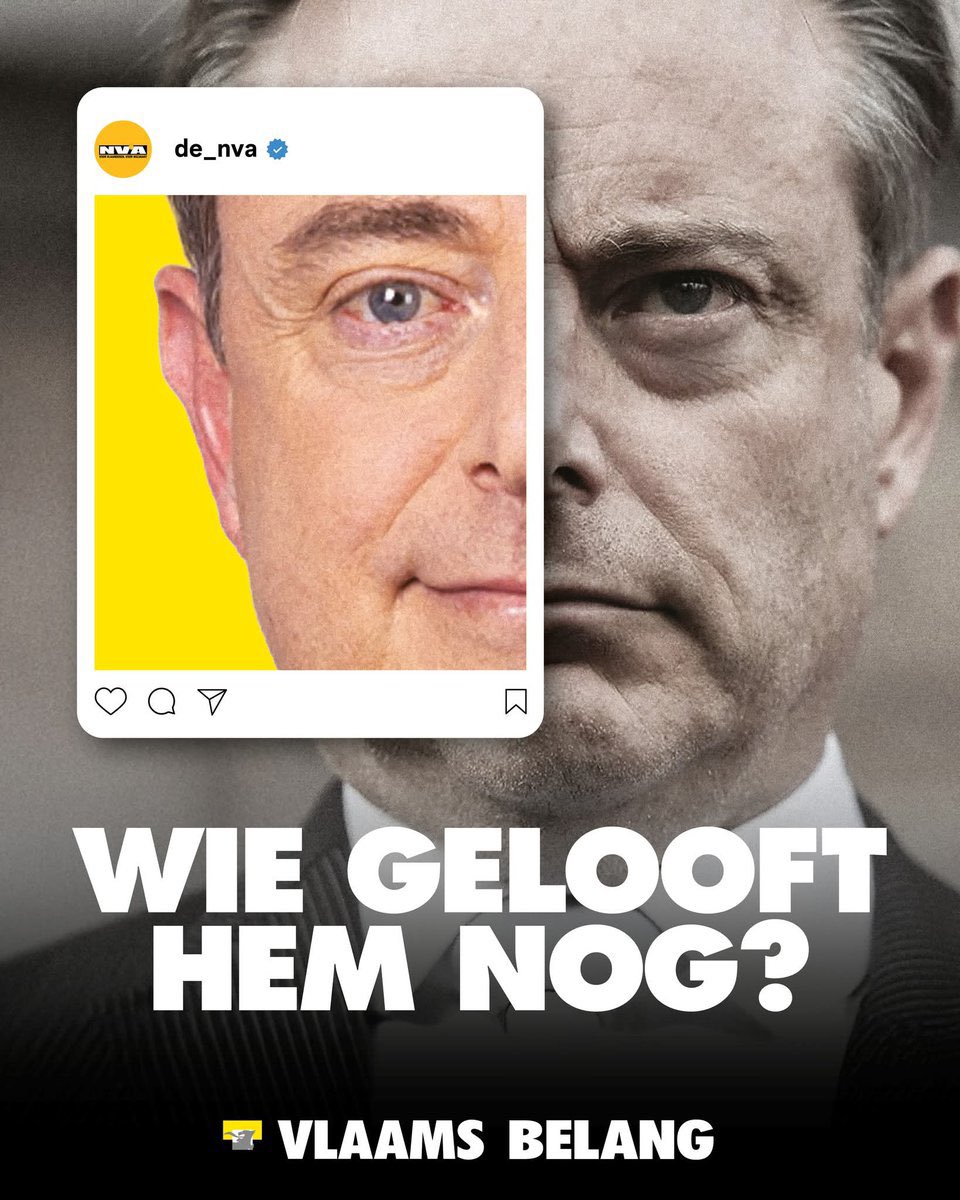 BDW loog tegen z’n kiezers over confederalisme. Hij loog over lagere belastingen en over een begroting in evenwicht. En vooral. Hij wil geen echte verandering omdat hij 1.000.000 <a href="/vlbelang/">Vlaams Belang</a>’ers uitsluit. De N-VA is deel van het probleem, niet van de oplossing.