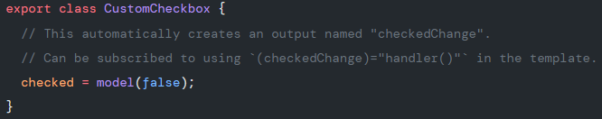 angular.dev/guide/componen…

TIL: A model can directly be used as an output.
#angular