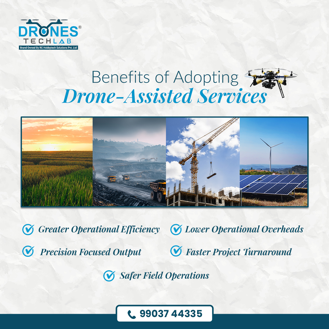 Drones_Tech_Lab's tweet image. Drone assisted services give organisations a safer vantage point to minimise exposure and strengthen the clarity of every decision. With better perspective comes the power to act proactively and unlock stronger outcomes across every mission.

📲 Contact: 99037 44335