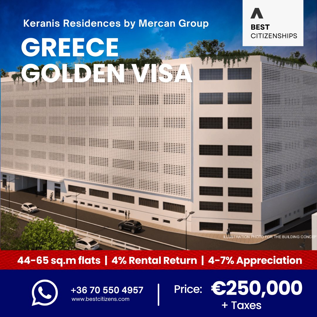 Mercan Group's €250K Golden Visa Gem - Keranis Residences, Greece

The Mercan Group (award winning developer known for global hospitality brand) with 34 projects in Portugal and Greece. The company is a trusted brand raised 1.3 billion euro investment attracting 4000+ investors