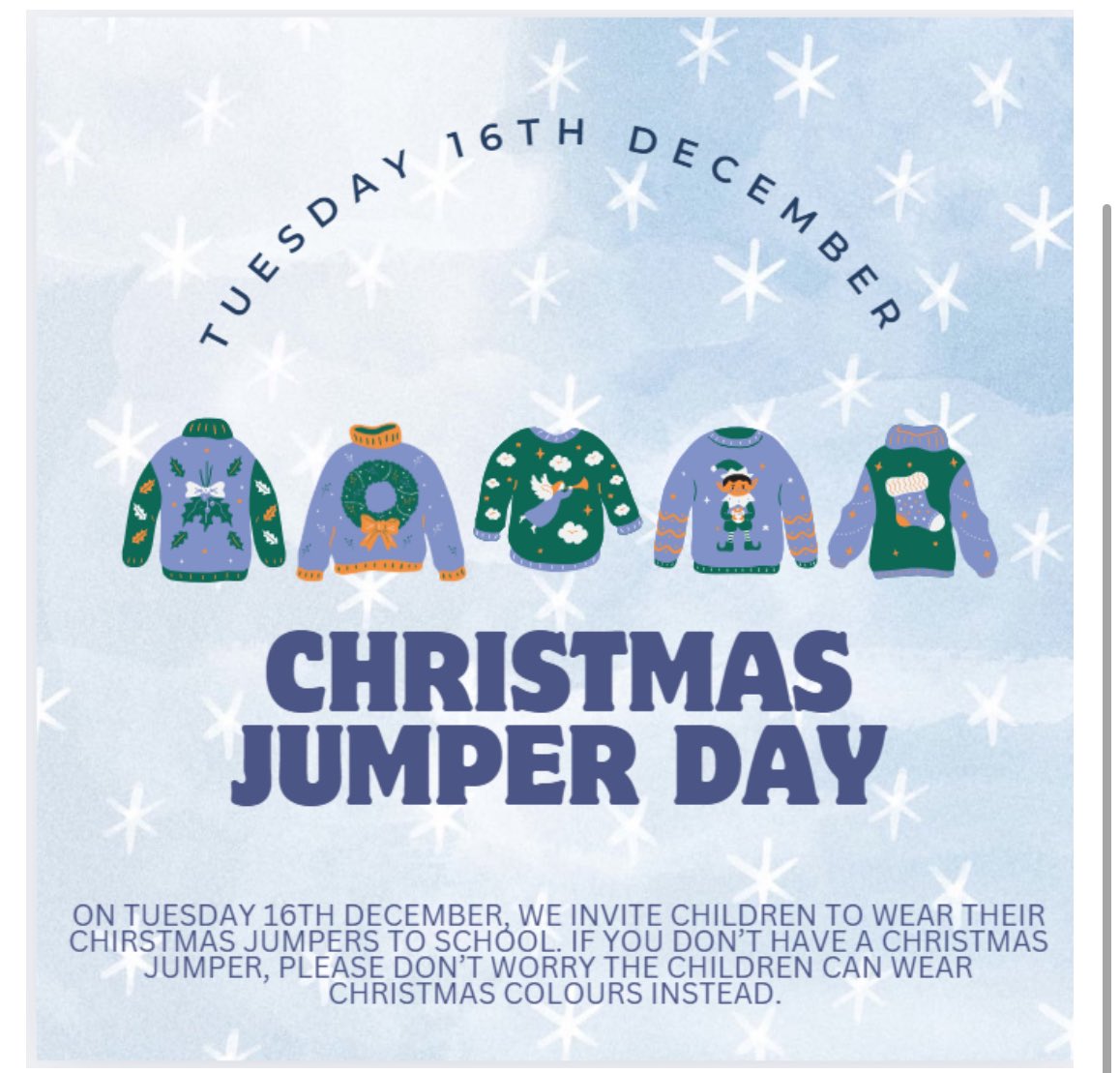 Get your Christmas jumpers ready…..