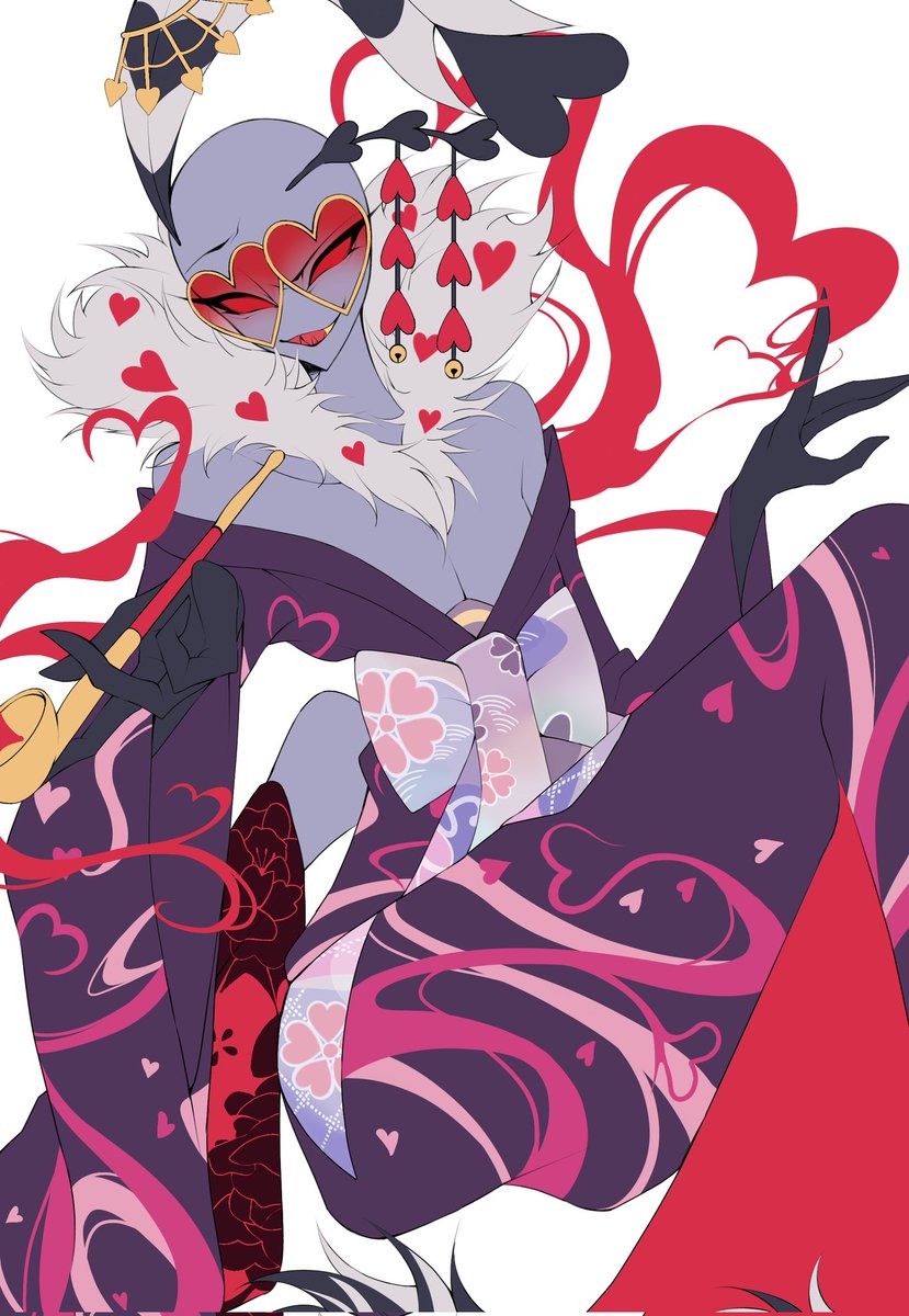 🦋〜下塗りと完成〜🦋 #Valentino #hazbinhotel