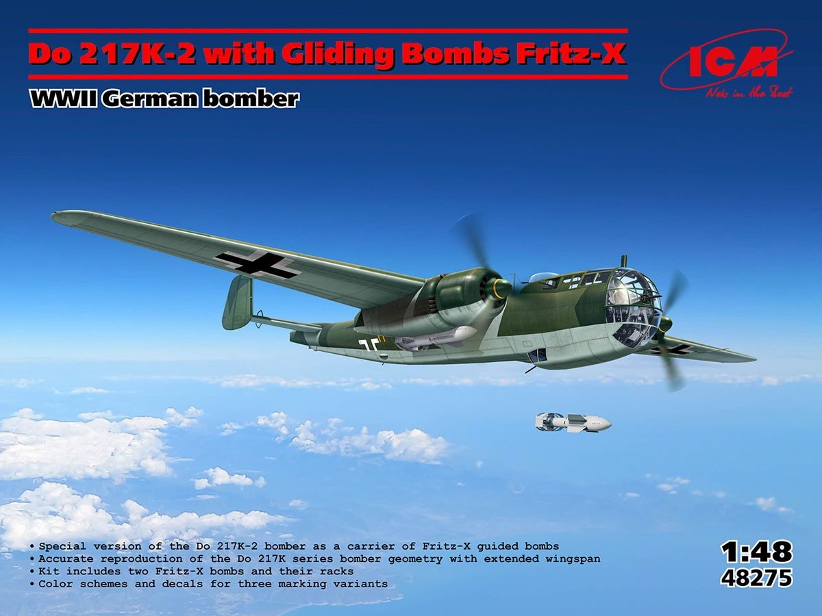 hobbysearch_mm's tweet photo. 【予約】ICM(アイシーエム)
1/48 ドルニエ 217K-2 w/ Fritz-X
予約開始です!→ https://t.co/SWMXffbZQl
フリッツX誘導爆弾搭載のDo217K-2を詳細に再現
#プラモデル #Do217 #誘導爆弾 #フリッツX #FritzX #Luftwaffe #Scalemodels https://t.co/vpjLEpeht8