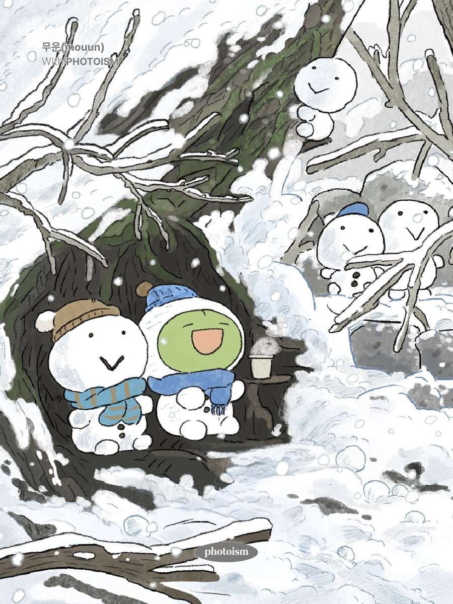 PHOTOISM X mouun CHARACTER FRAME OPEN ! Gaegurakzziたちは雪だるま