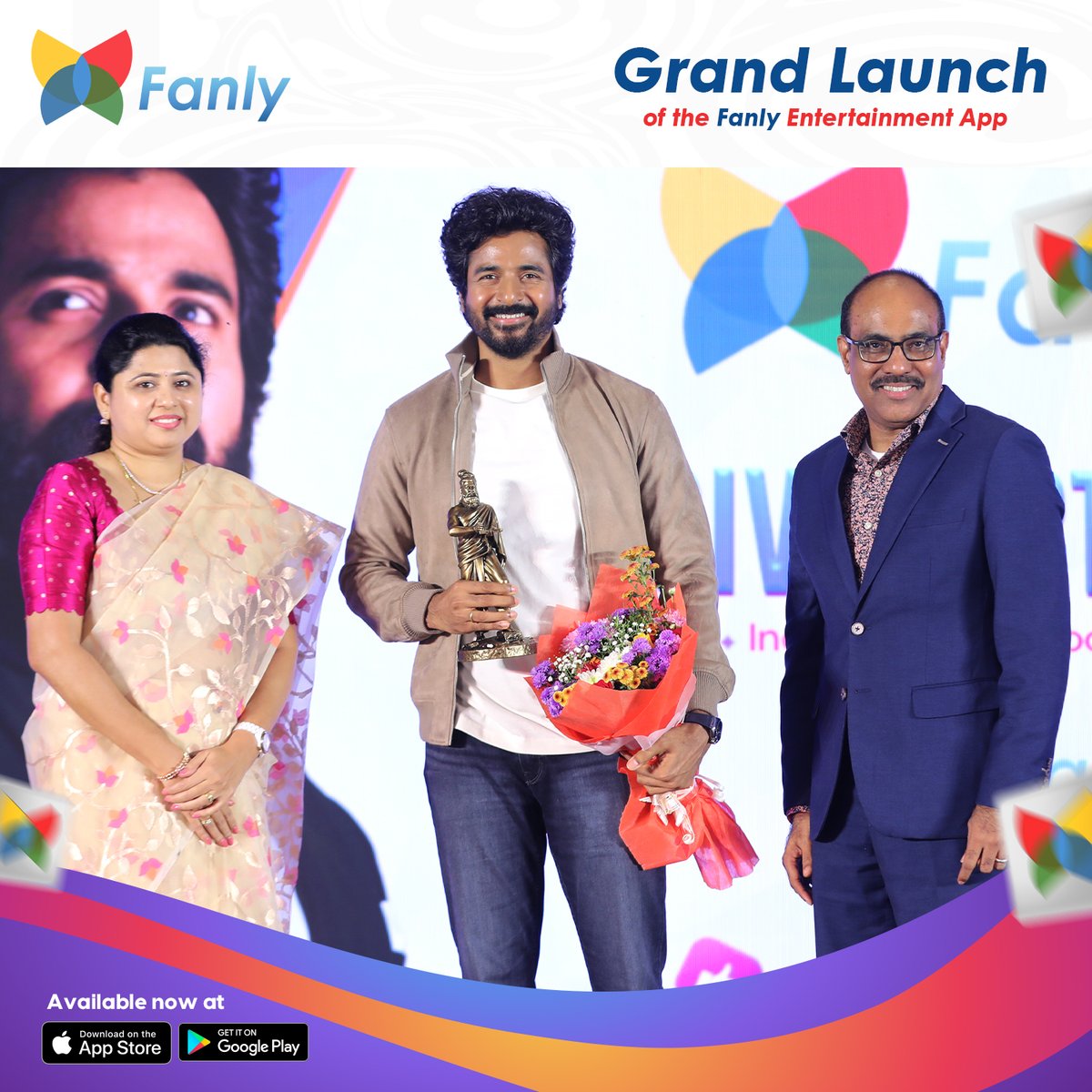 FanlySocial's tweet photo. A proud moment for us!
Actor @Siva_Kartikeyan has officially launched the #Fanly app and joined our mission to bring fans and creators closer than ever. Honoured to collaborate with him on this exciting new beginning.

📲 Download now on App Store &amp; Google Play.

#FanlyApp #SK https://t.co/UjbVckwxxX