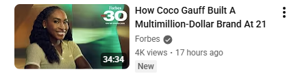 kudos for Coco,... but kind of wish forbes didnt focus on $$ as this is the least of the impressive things Coco has achieved...