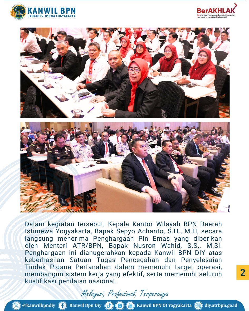 kanwilbpndiy's tweet image. Halo #SobATRBPN DIY,
Sinergi Berbuah Prestasi: Kanwil BPN DIY Raih Pin Emas dalam Pencegahan Tindak Pidana Pertanahan

#MelayaniProfesionalTerpercaya

Selengkapnya di instagram.com/p/DRyzF88iap9/…