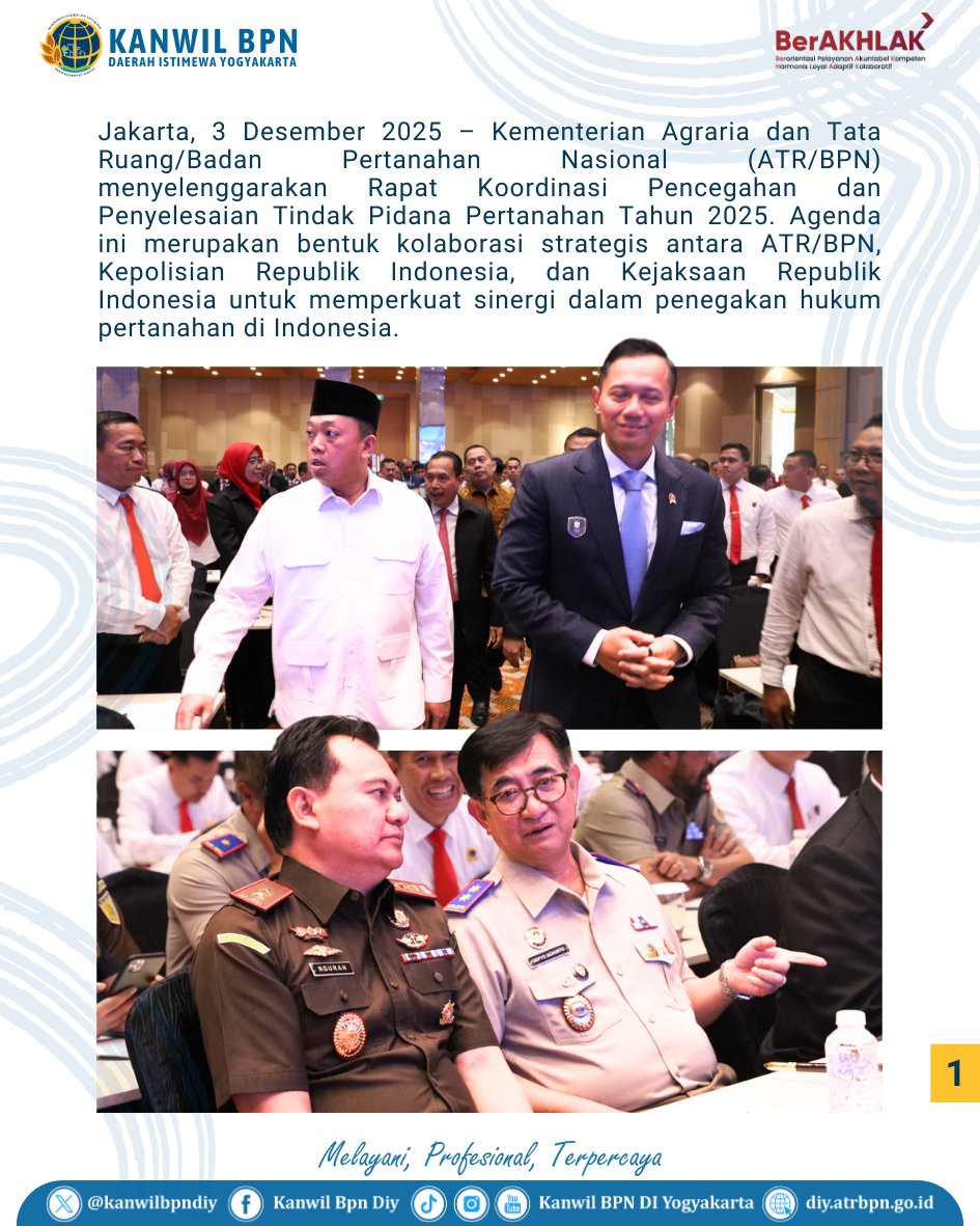 kanwilbpndiy's tweet image. Halo #SobATRBPN DIY,
Sinergi Berbuah Prestasi: Kanwil BPN DIY Raih Pin Emas dalam Pencegahan Tindak Pidana Pertanahan

#MelayaniProfesionalTerpercaya

Selengkapnya di instagram.com/p/DRyzF88iap9/…