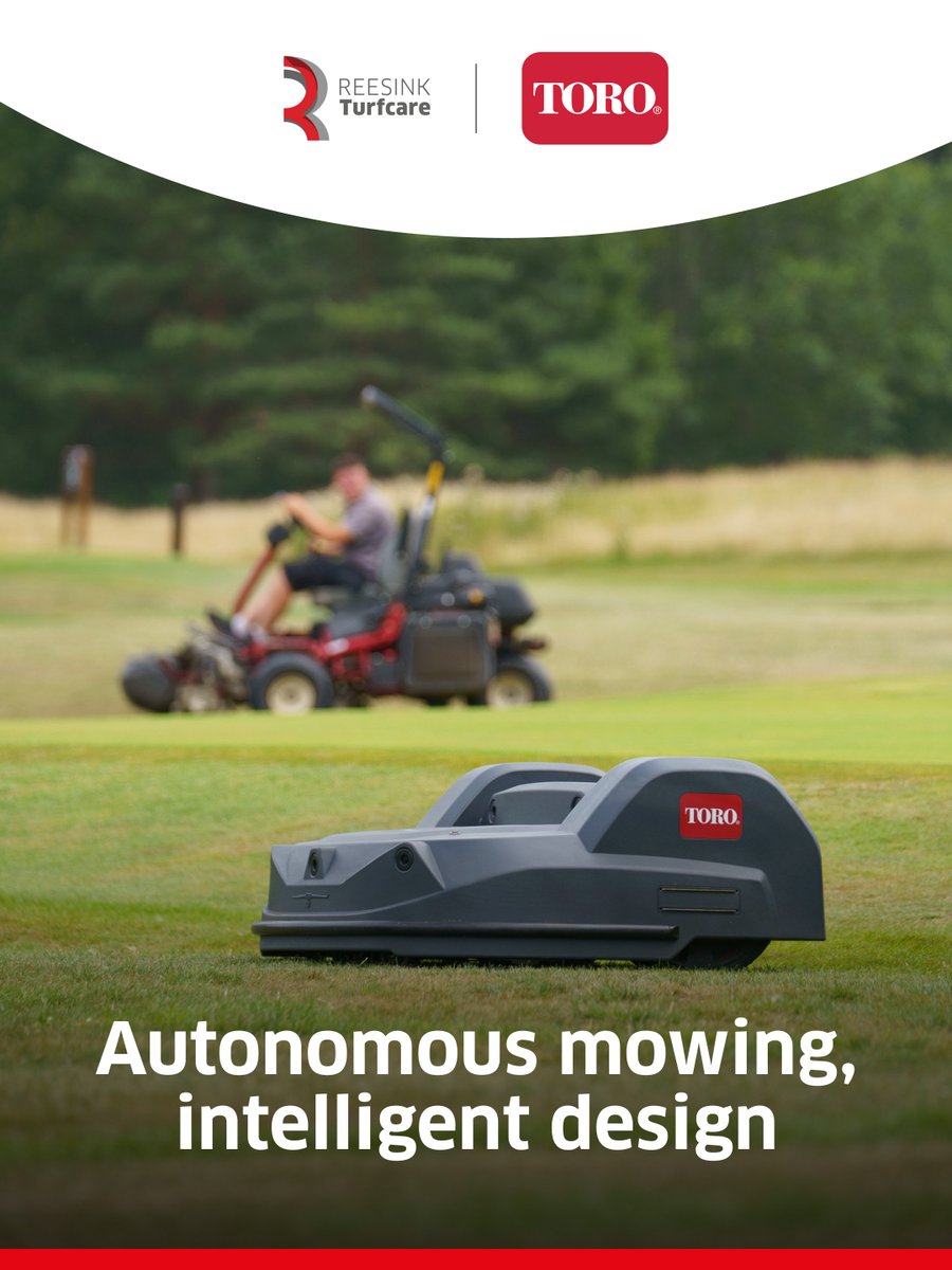 ReesinkTurfcare's tweet photo. Intelligent design ⚙️

Amplify your grounds’ aesthetic with Toro Turf Pro automation — RTK &amp; GPS precision for impactful mowing patterns.

Discover how automation can transform your turf: https://t.co/TI54HytC6G https://t.co/NHCNyArNZx