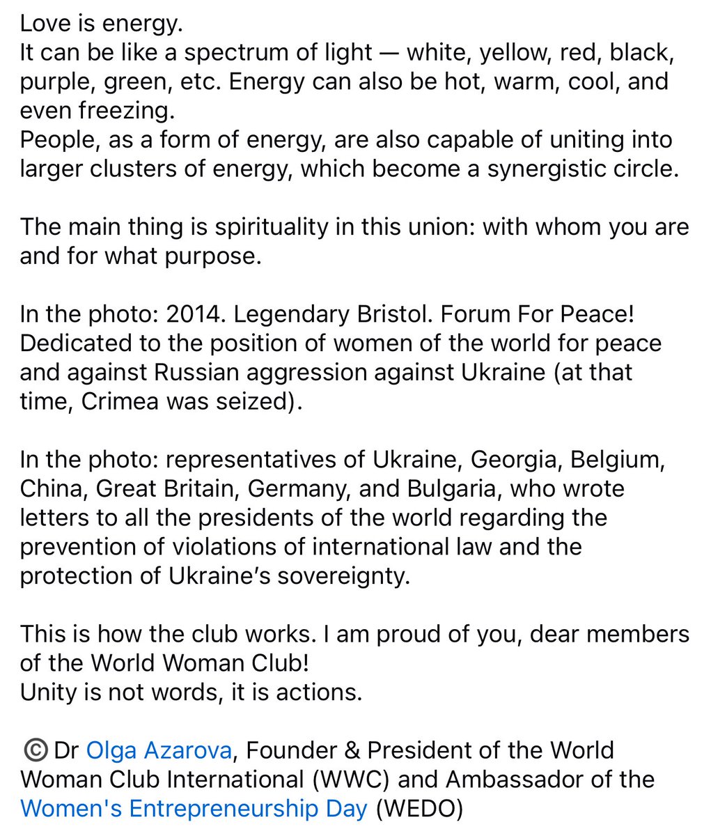 Eurowoman_FORUM's tweet image. The ability to TRULY LOVE PEOPLE = the ability to UNITE.

#WWC #WorldWomanClub #ClubOfSuccessfulWomen