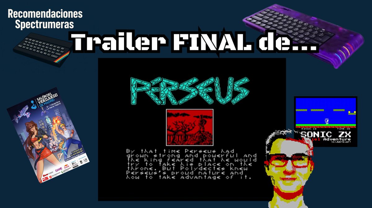Spectrumerojavi's tweet photo. ESTRENO HOY a las 20:30 horas Destacando el TRAILER final del, muy próximo, PERSEUS de RETROBENSOFT  que tiene gran Pintaza. Tampoco faltan otros proyectos interesantes de @juntelart y @pedrodpablos + info y opinión. Todo ello en 👉🏻 https://t.co/fZb69aHLdr https://t.co/Ur3iCMTKEc