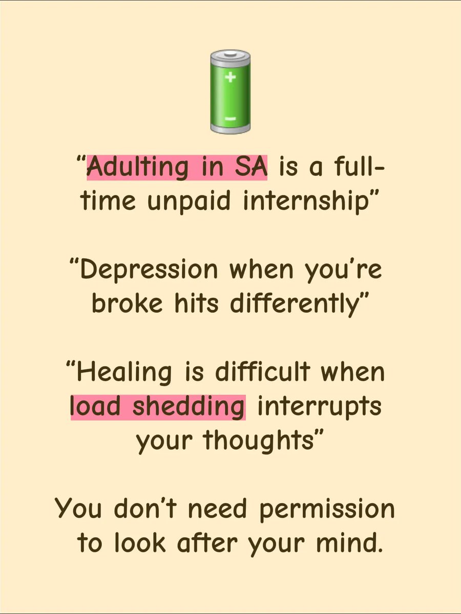 NkageMedia's tweet photo. You don’t need permission to look after your mind.Survival is not weakness.
It’s proof you kept going when things were heavy. #MentalHealthMatters #depression #healing https://t.co/YjN6mPLJOI