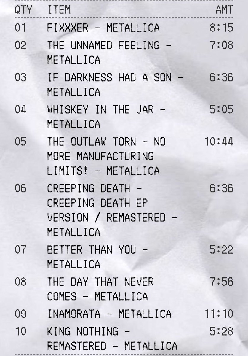 son 1 ayda dinlediklerimde full Metallica var bekliyodum boyle bisi