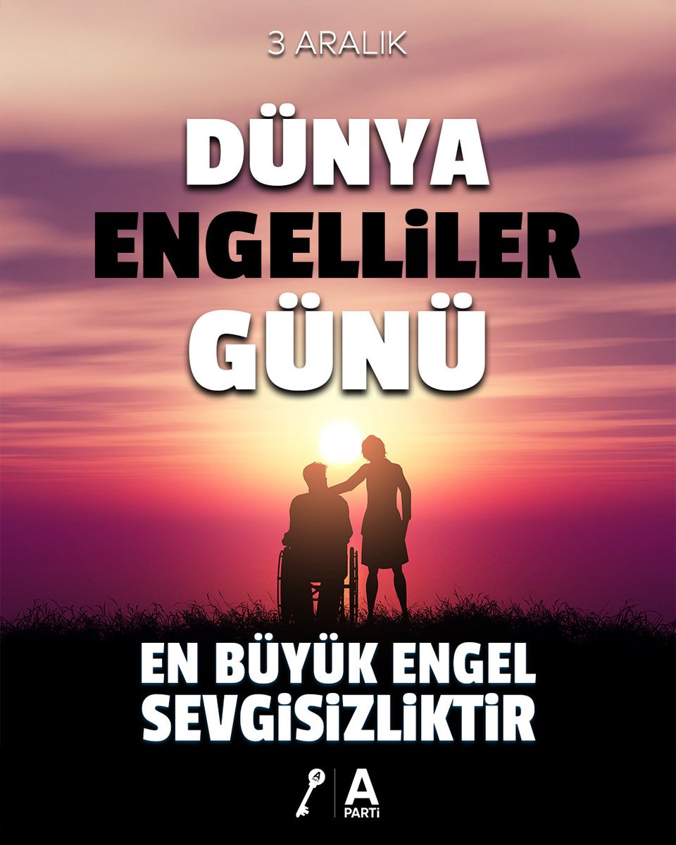 anahtarparti's tweet photo. Her engelli vatandaşımız, bu ülkenin eşit ve onurlu bir ferdidir.
Engelleri büyüten, çoğu zaman hayatın kendisi değil; ihmal edilen sorumluluklardır.

Erişilebilir şehirler, adil hizmetler ve kapsayıcı politikalar; bir tercih değil, devletin görevidir.
Biz, her vatandaşımızın hayatı kolaylaşana kadar bu mücadeleyi sürdüreceğiz.

3 Aralık Dünya Engelliler Günü’nü tüm farkındalığıyla idrak ediyor;
her bir kardeşimizin yanında olduğumuzu saygıyla ifade ediyoruz.
