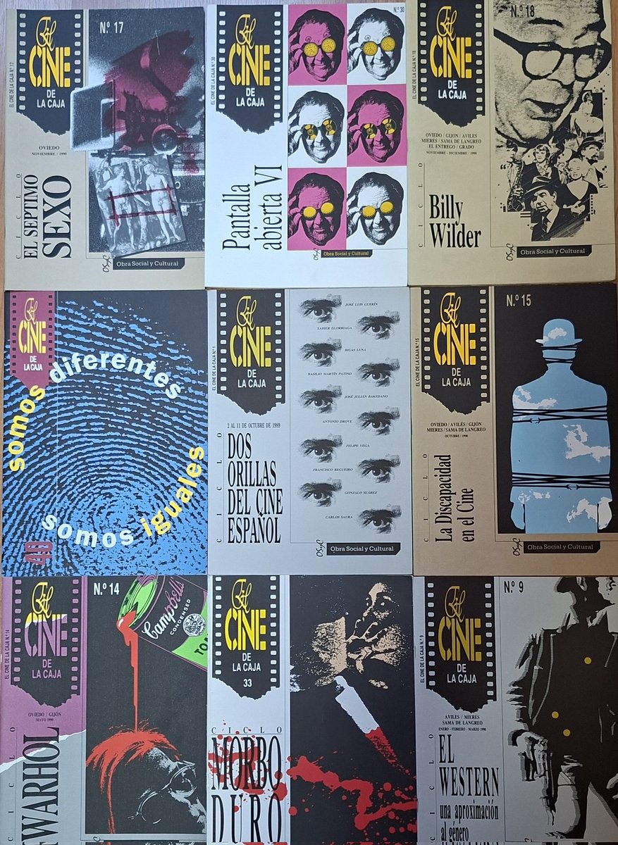 Homenaje a JOSÉ LUIS CIENFUEGOS. Cienfuegos publicaba ya desde 1989 catálogos tan magníficos como estos. Aquello empezó en 1989, seis años antes de que empezara a pilotar el Festival de Gijón. No me sale todo lo fuerte que quisiera el grito de rabia que llevo dentro...