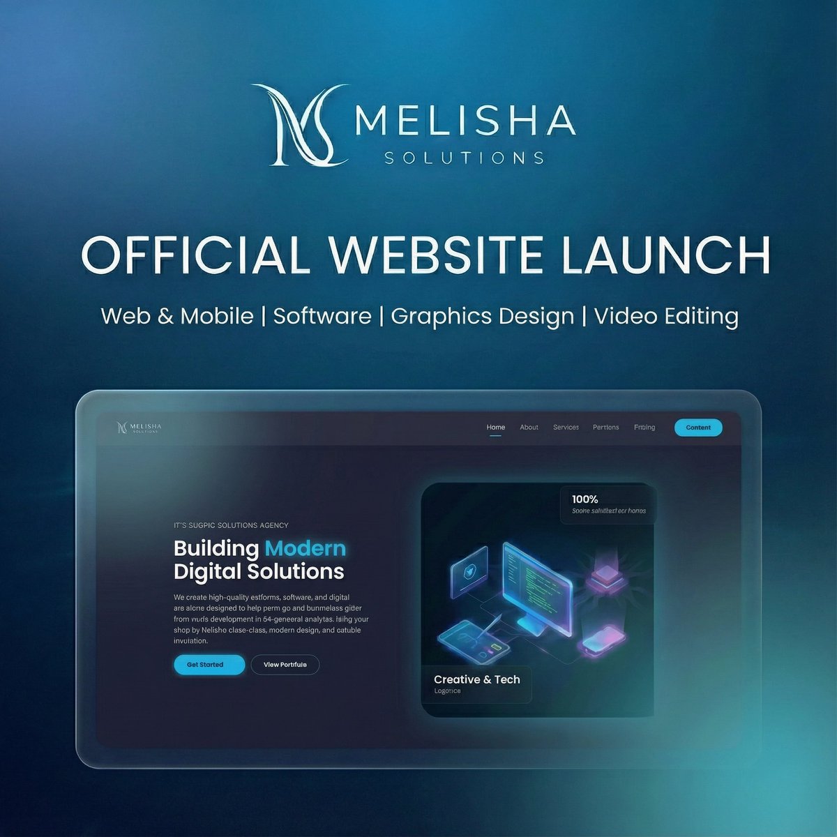 Melisha_Sol's tweet image. We’re pleased to announce the launch of the Melisha Solutions website — showcasing our services in Web &amp;amp; Mobile Development, Software, Graphics Design, and Video Editing.

Explore the new platform today.
🌐 melisha-solutions.vercel.app

#WebDevelopment #Graphicsdesign #VideoEditing