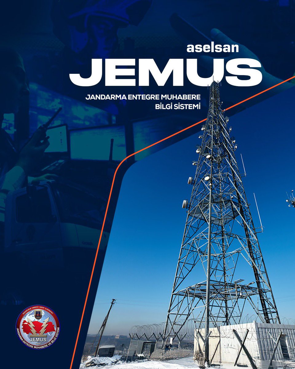 Türkiye’nin ilk ve en büyük kamu güvenliği haberleşme projesi JEMUS, 81 ilin tamamında her koşulda hızlı, güvenli ve kesintisiz haberleşme imkanı sağlıyor. 
JANDARMA🤝ASELSAN
 🌐
JEMUS, Türkiye’s first and largest public safety communication project, now ensures fast, secure, and