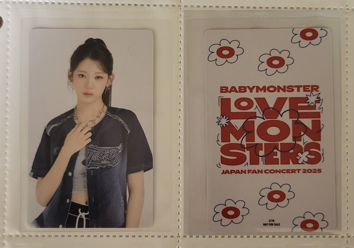 ♯BABYMONSTER
BABYMONSTER ベビモンW会員 SS席
LOVE MONSTERS ファンコン
特典 トレカ 交換

【譲】ローラ
【求】同種パリタ

ファンコンサート 有明アリーナ2日目(12/3)
現地での交換希望です。