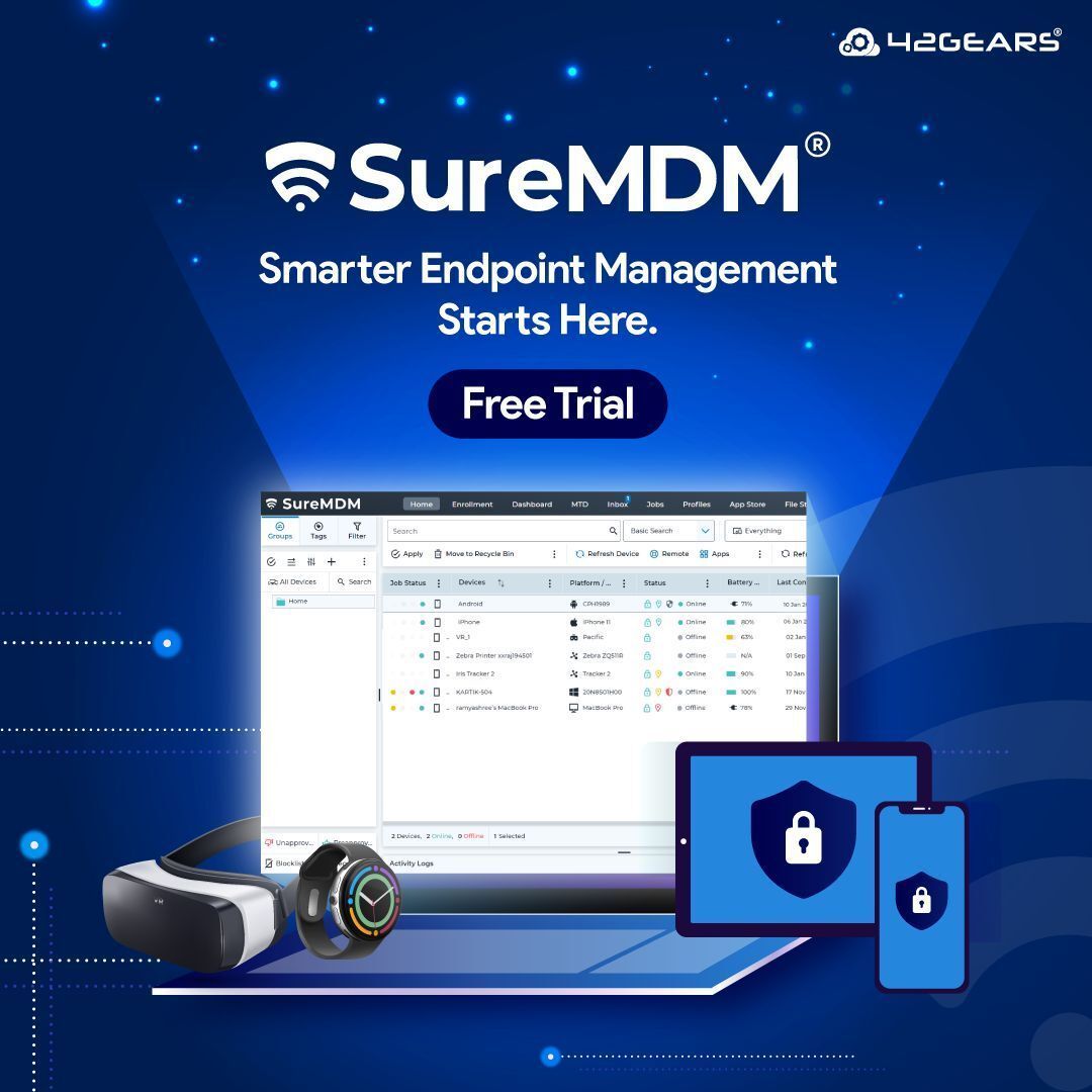 42gears's tweet image. Managing devices shouldn’t be hard. SureMDM lets you secure, monitor &amp;amp; control all endpoints from one platform—saving time, cutting risks, and keeping you compliant.
Try it free: 42gears.com/suremdm-free-t…

#SureMDM #MDM #DeviceManagement #ITSecurity