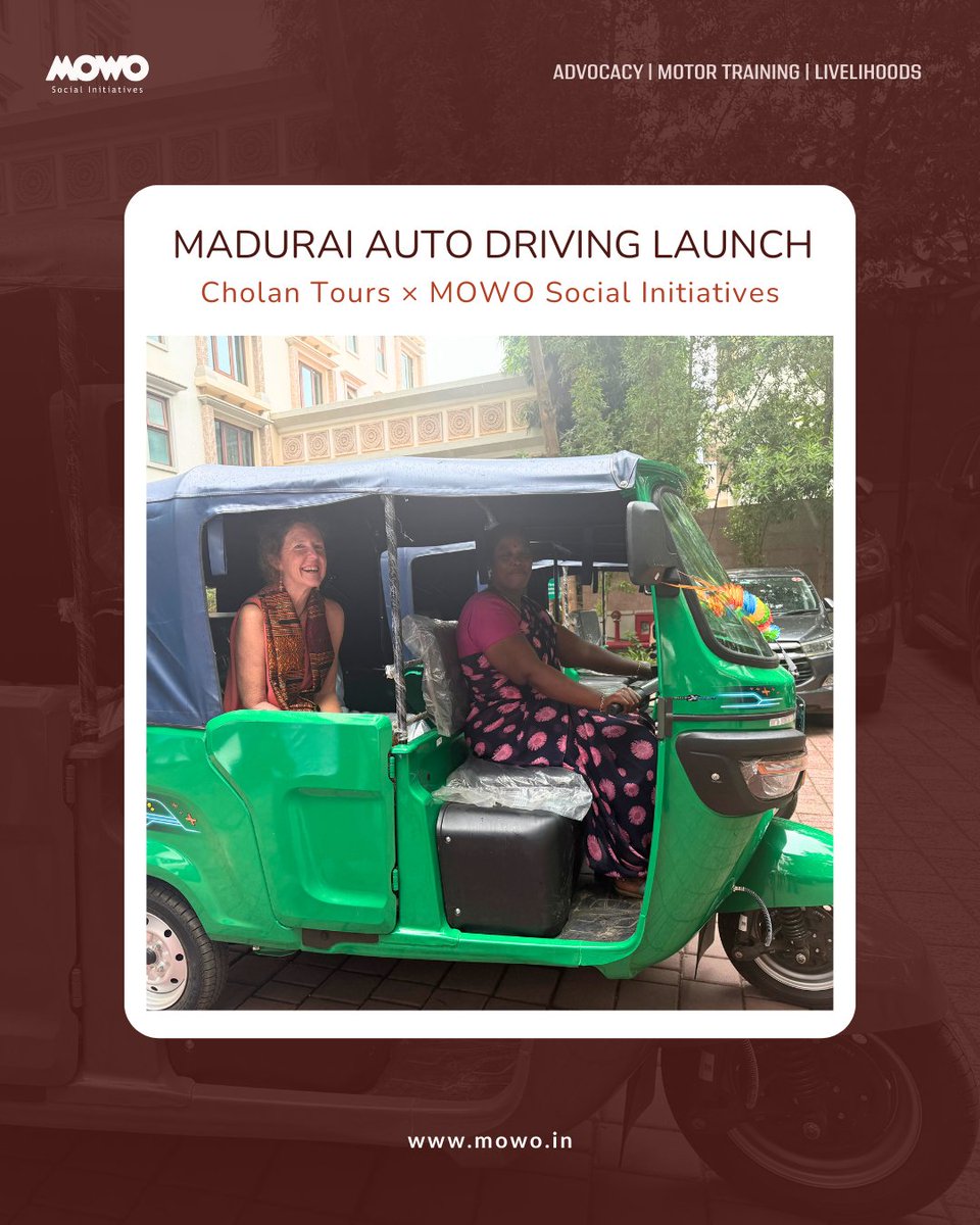 MOWO__Hyd's tweet image. Happy to launch the Madurai Women’s Auto Training Program, inspired by our #MovingBoundaries journey.
Grateful to Cholan Tours for introducing women-driven autos for tourists in Madurai.
Together, we’re building women-led mobility and inclusive tourism.
#WomenInMobility #Madurai