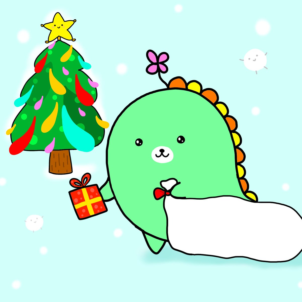 これは人気出そう💛 恐竜くんがサンタに🧑‍🎄🦖✨✨