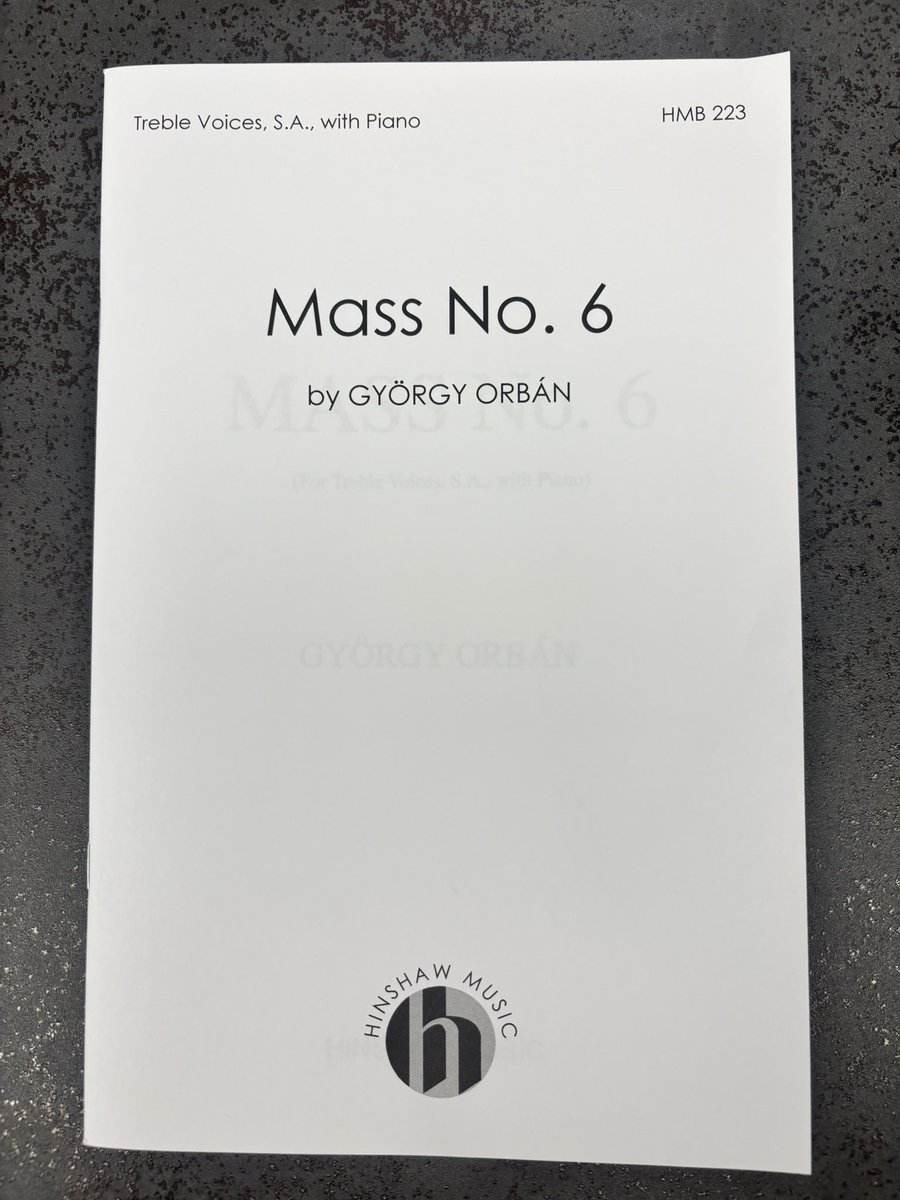 ensemblemoire's tweet photo. 本日届いたばかりの楽譜🎼✨

🎼　Mass No.6 / György Orbán

新しい🎼で
二声パート毎の練習😃😍😃😍
Rheinbergerを前回歌っているので
言葉については楽に進めます🌈

KyrieとGloria🎶

まだ始まったばかり💐
音取り大変なこともあるけれど
楽しみです🤍🩵🩷

#女声合唱 #相澤直人 #京都 #団員募集 https://t.co/2hMGGr1ZZA